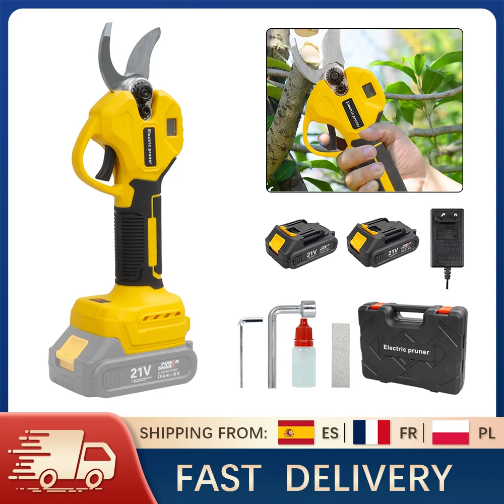 Cisailles électriques sans fil 30 mm, rechargeables, pour la taille des arbres fruitiers et des bonsaïs, outil de jardinage sans fil, sécateur