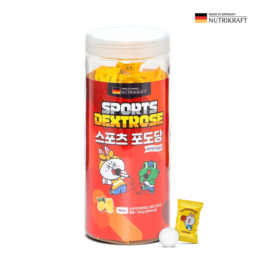 Nutri Krate-Pastillas de glucosa deportiva, dulces de dextrosa, 90 unidades
