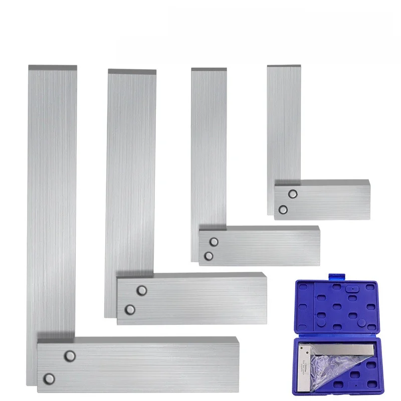 Règle d'angle carrée en acier au carbone de haute précision, règle droite en forme de L à 90 degrés, rapporteur pour le travail du bois, outil de mesure pour machiniste