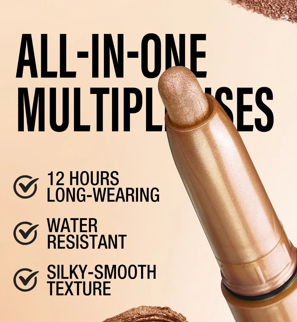 Schimmernde und matte mehrfarbige Lidschattenstifte |   Mischbare, langlebige Lidschattenstifte. Glatte Anwendung für kräftige oder natürliche Zwecke