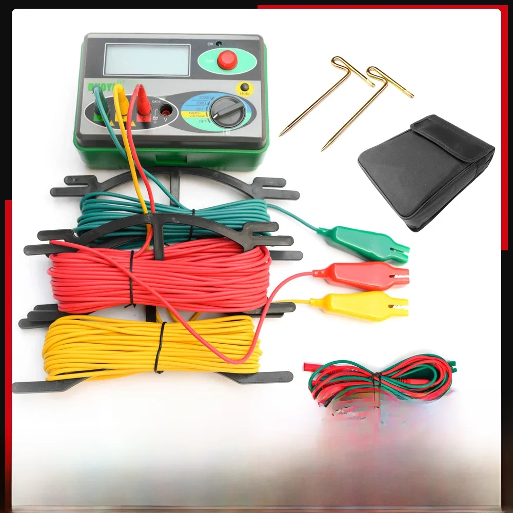 DY4100 compteur de résistance de terre numérique mégohmmètre 0-2000 Ohm Instruments d'inspection testeur de résistance d'électricien