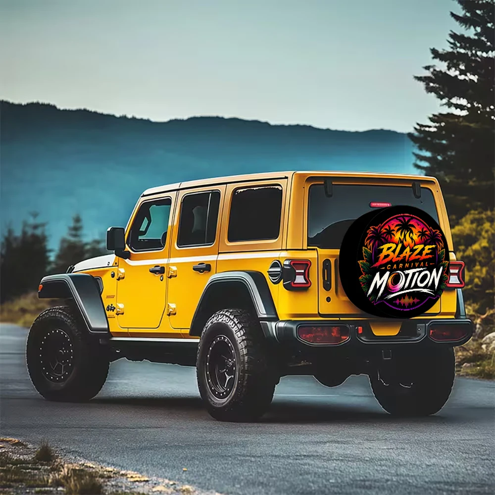 Customizable Car Tire Covers Can Upload National Emblems, Commercial Signs, Pet Pictures, and More