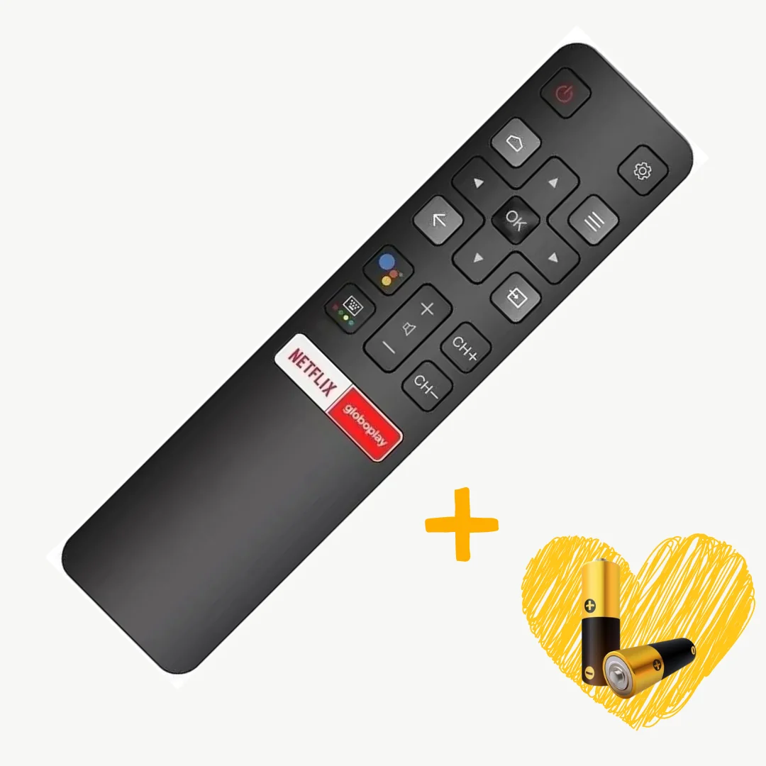 Remote Control Compatible with TCL or SEMP Smart TV with Netflix Globoplay SKY Keys-9071