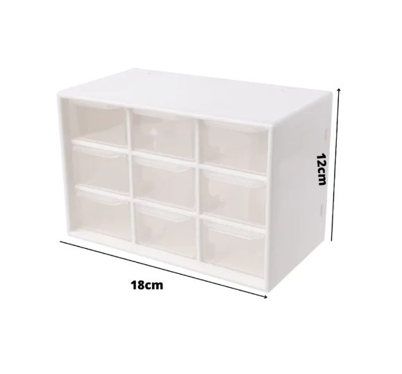 منظم متعدد الأغراض مقاوم للأدراج من البلاستيك ، 9 أدراج ، مكتب ، أدوات مكياج ، مطبخ ، باب مجوهرات #6
