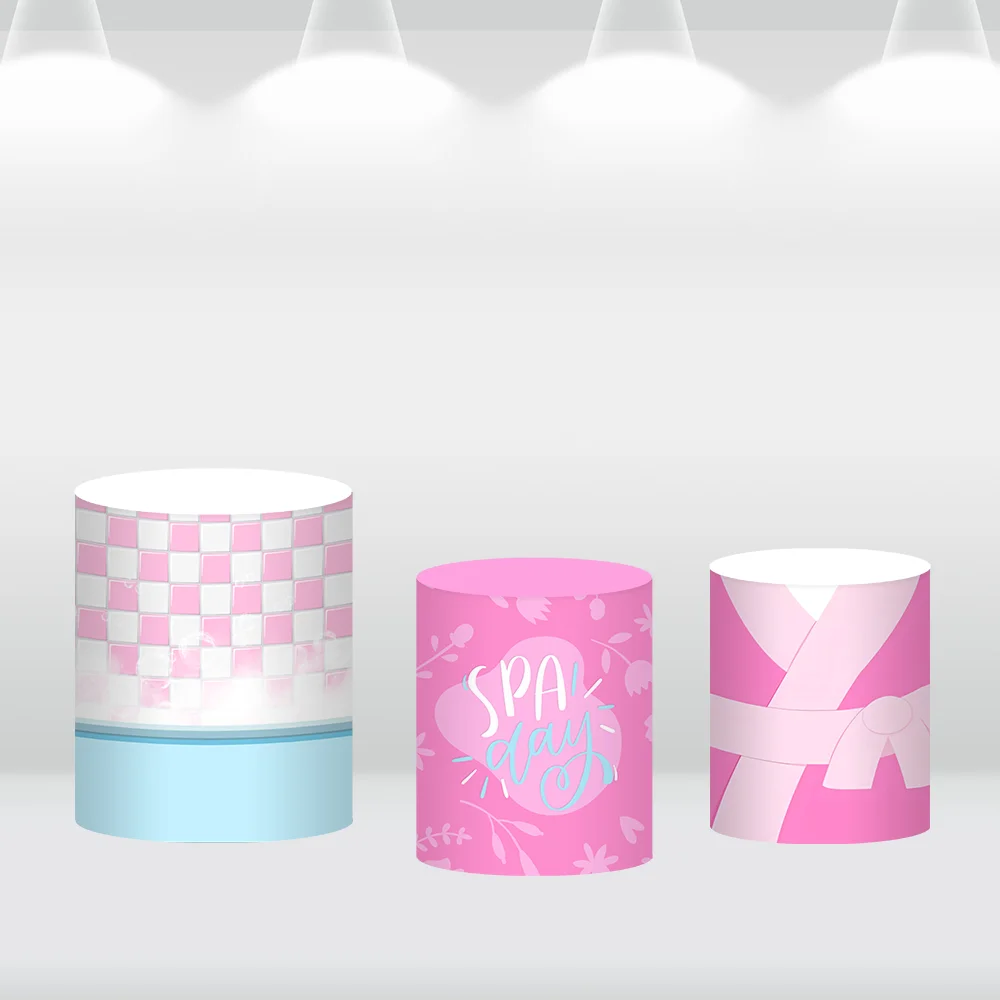 زينات حفلات سبا للفتيات ، غطاء خلفية مستدير ، مكياج الأميرة ، تصوير عيد الميلاد ، موضوع الخلفية ، لافتة كشك الصور