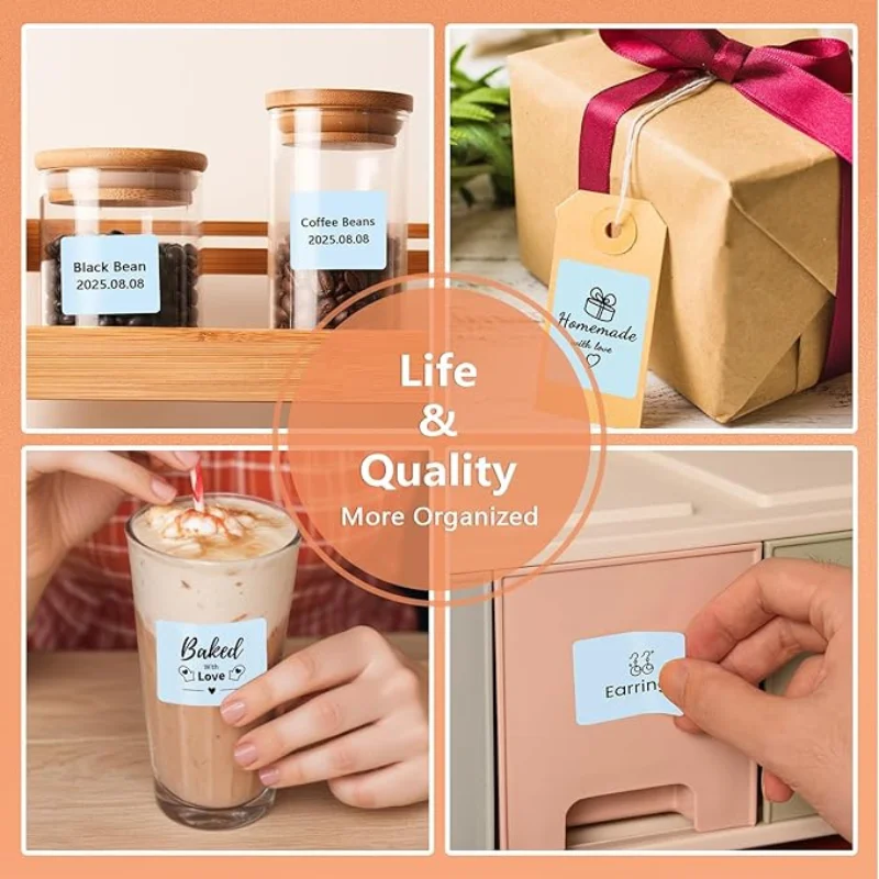 KAYSION Color Thermal Label for Portable Printer 4 Colors Avaiable Self-Adhesive Sticker Waterproof Oilproof Tearproof Stickers