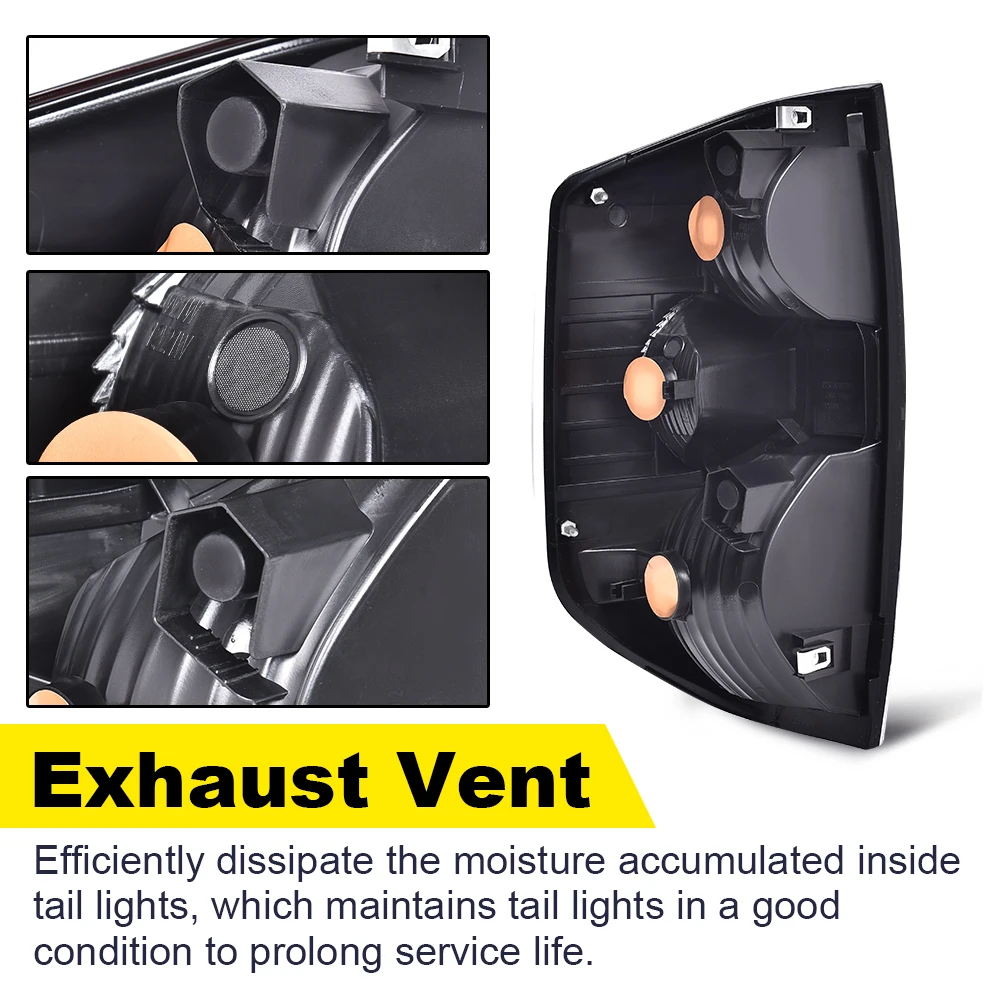 1 زوج أضواء خلفية خلفية مصابيح الفرامل الجمعية صالح ل 2014-2021 تويوتا تندرا واضح عدسة مقاوم للماء سنوبروف الغبار