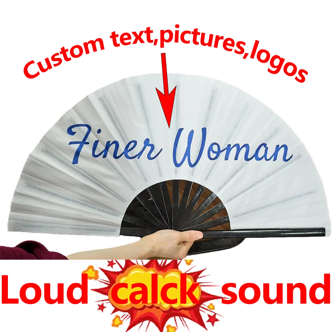 

Настраиваемый складной вентилятор — персонализированный текст/логотип/фотографии, громкий четкий звук, стильный декоративный вентилятор для женщин и вечеринок