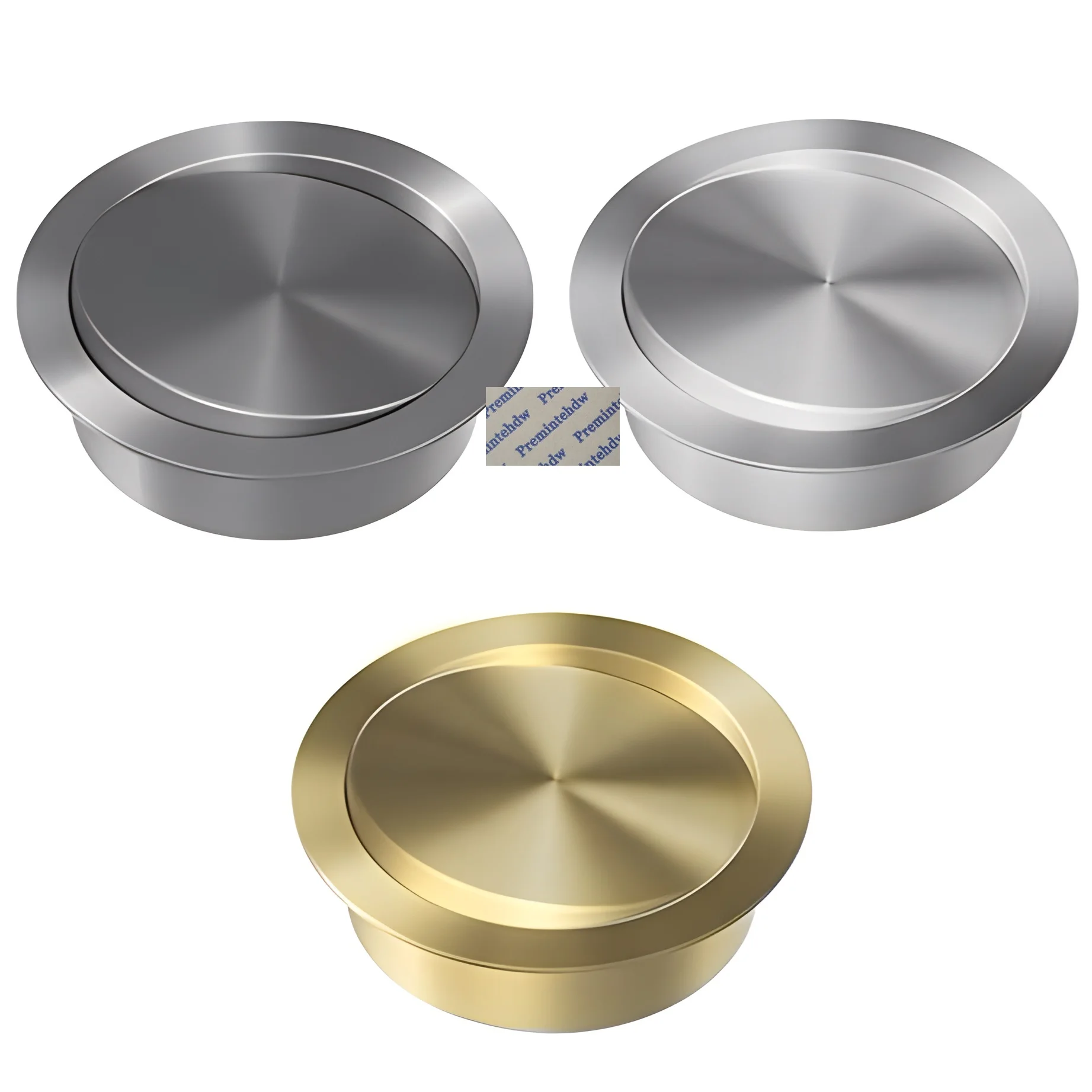 

1Piece 304 Stainless Steel Dia.185mm Round Countertop Swing Flap Top Lid Cover Gold Grey