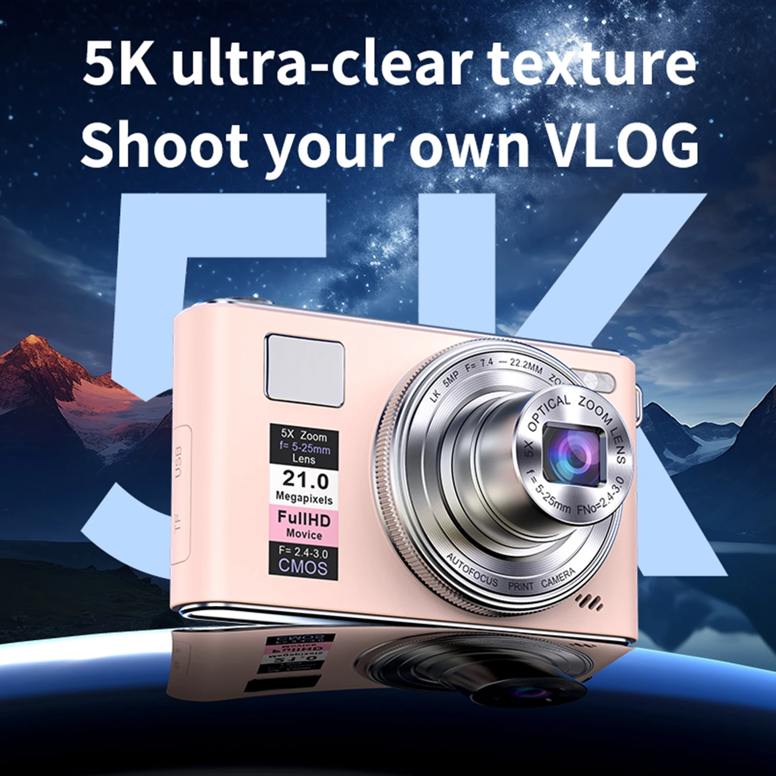 كاميرا رقمية 4K CCD LK016، تصوير عالي الوضوح، كاميرا صغيرة، كاميرا محمولة لمستوى الدخول لحفلات الطلاب، محددة للسفر