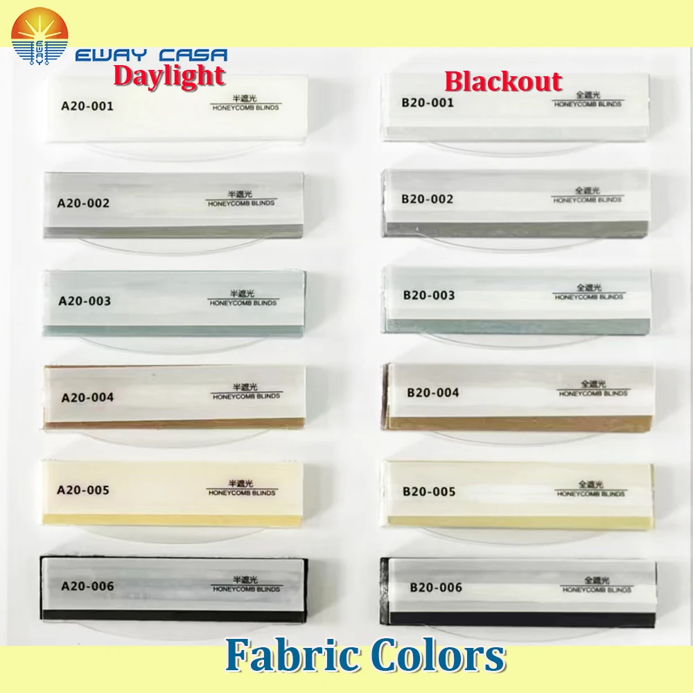 Solar Powered No-Drill Honeycomb Shade for Inward Opening Windows Cellular Fabrics Colors