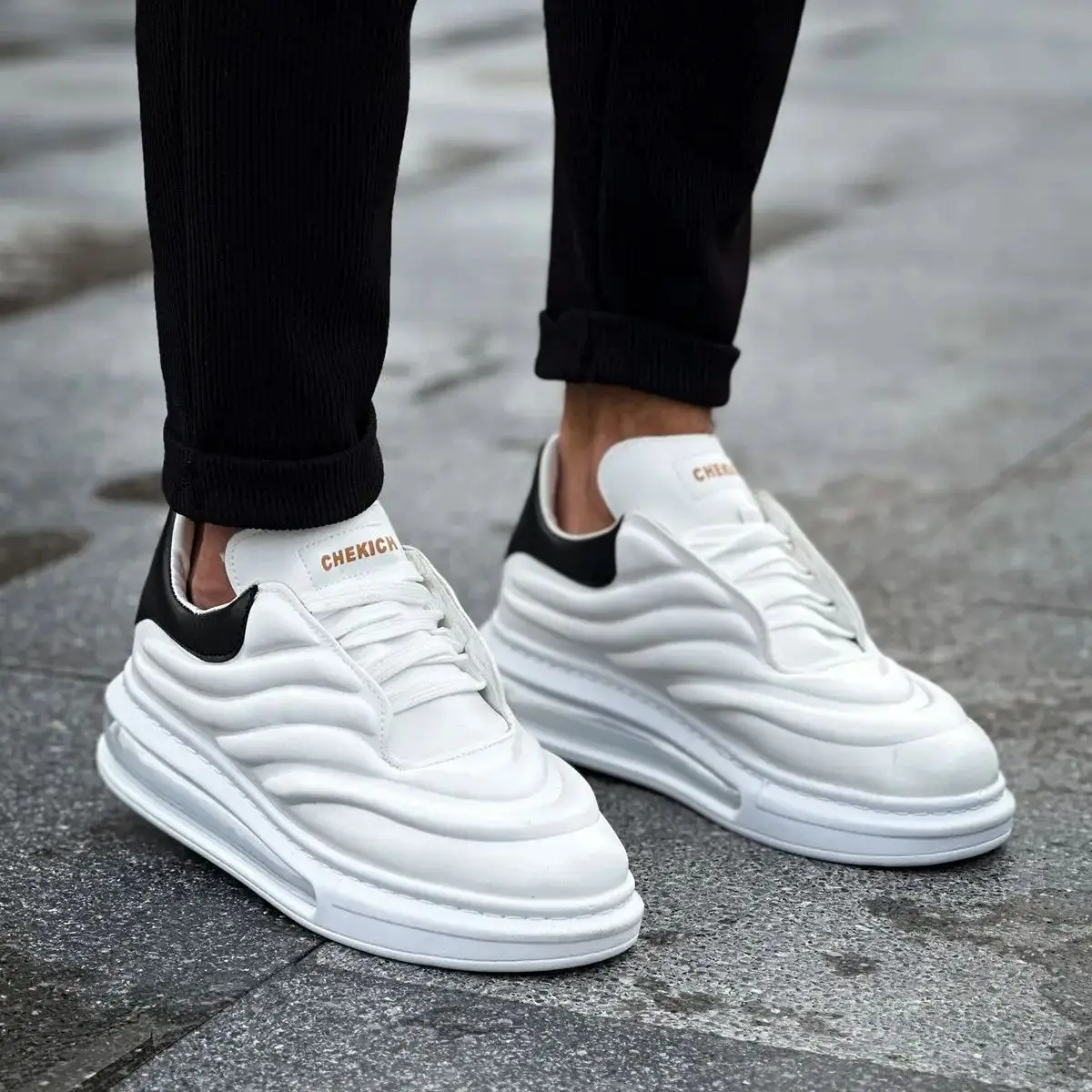 

CHEKICH Original Brand White Black FBT Sollıevo Sneakers 2024 Fashion Men's Shoes High-soled Daily Sneakers Shoes CH299