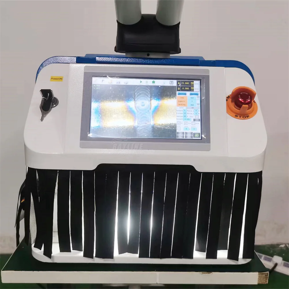 Fast Shipping Mini Jewelry Laser Welding Machine 150W 200W Microscope YAG Spot Gold Silver Ring Necklace Dental Watch Repair
