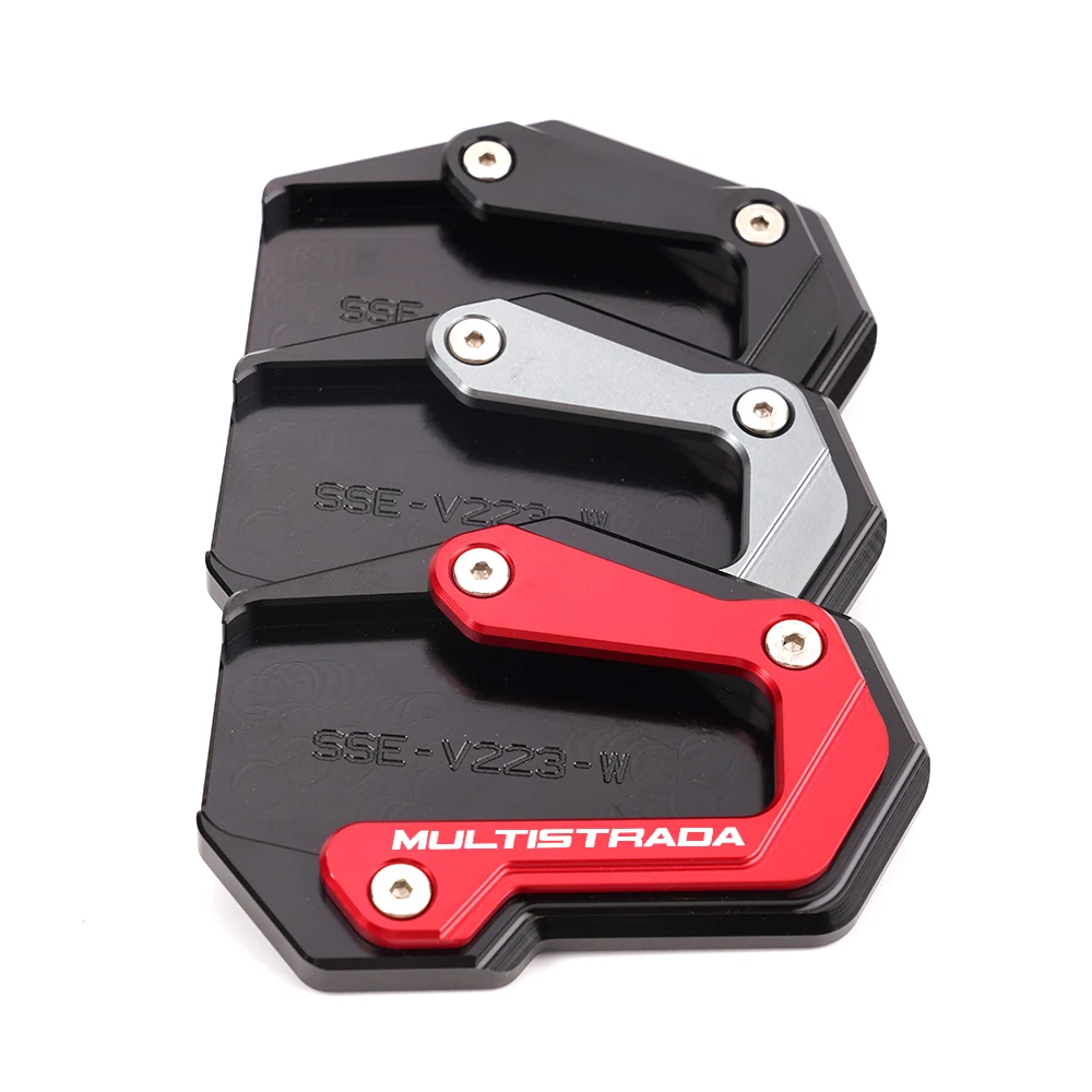 For DUCATI Multistrada V2 S V4 S 950 1100 1200 Monster 696 821 Motorcycle CNC enlarged plate Side Stand Kickstand accessories