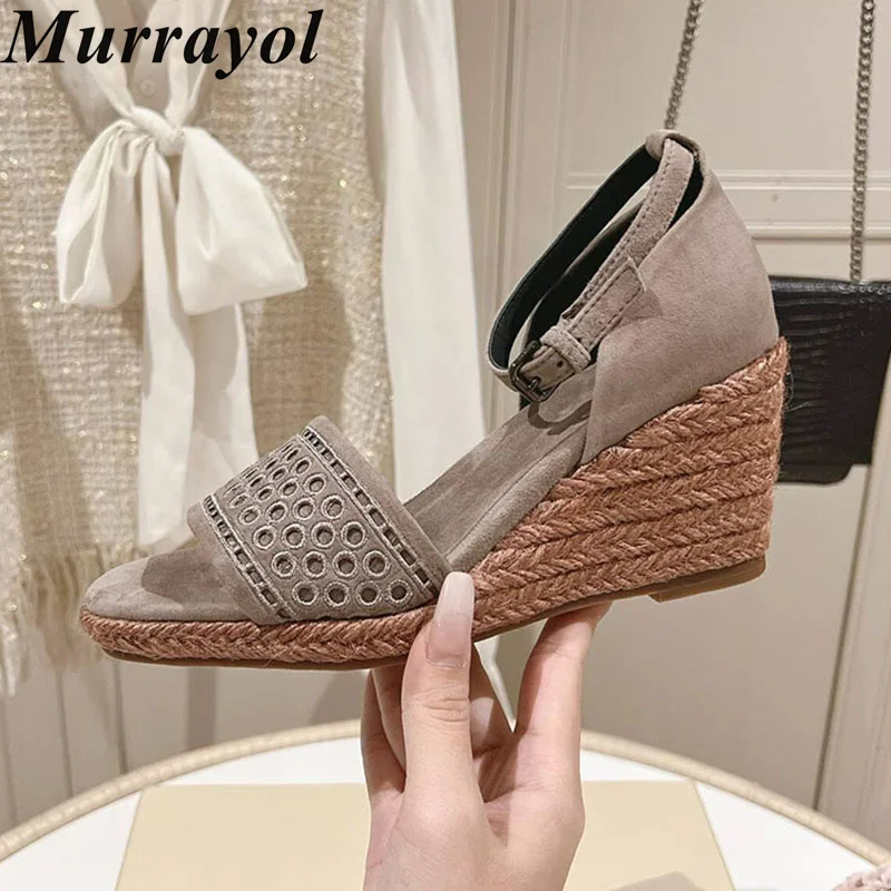 Wedges Heels Sandals Women Ankle Strap Espadrille Platform Shoes Ladies Open Toe Sandalias Mujer Daily Outdoor Dress Shoes 2026