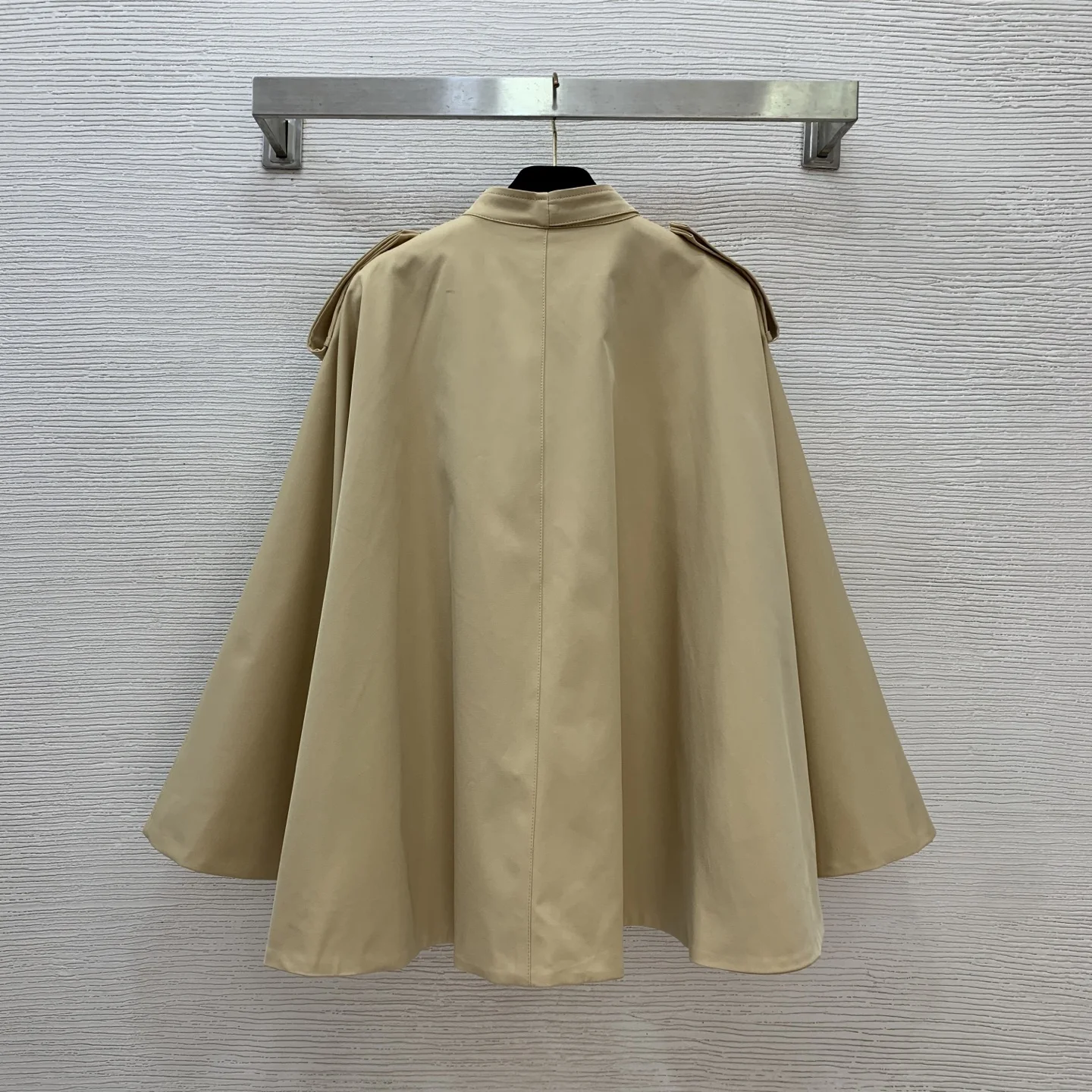 2025 가을 겨울 클래식 체크 안감 더블 브레스티드 펜스 디자인, 루즈하고 패셔너블한 숄 케이프 재킷! 21