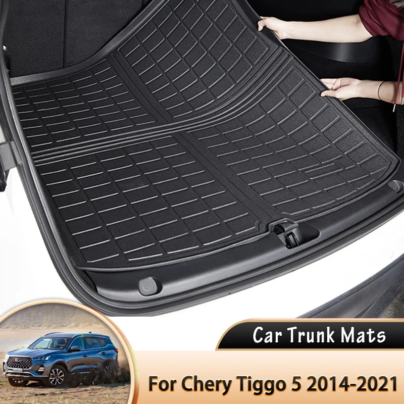 

Car Boot Liner Cargo Rear Trunk Mats Luggage Floor Carpet Tray Waterproof for Chery Tiggo 5 Grand Cowin X5 5 SUV EVO6 2014~2023