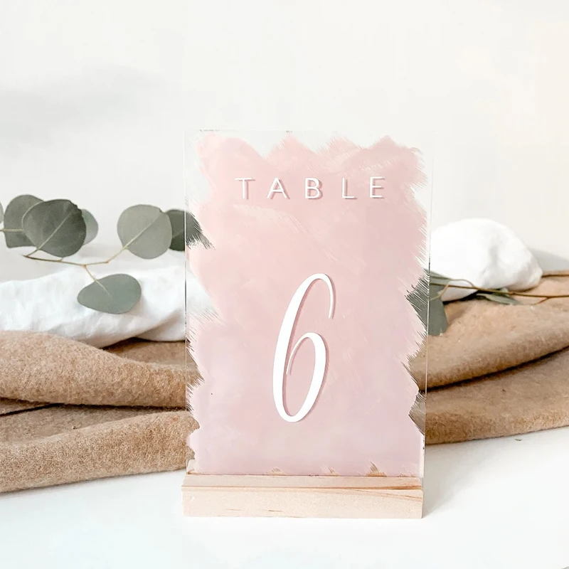 Brushed Acrylic Table Numbers,Painted Acrylic Table Numbers,Wedding Table Numbers,Reception Table Numbers,Table Decor