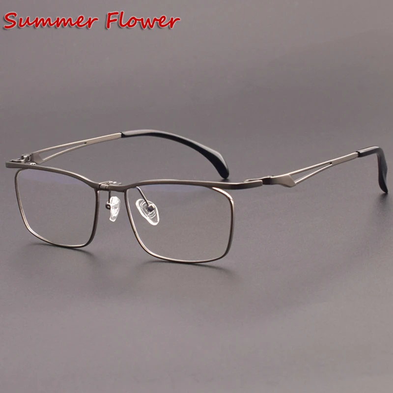 Gentleman High Quality Optical Eyewear Pure Titanium Prescription Women Glasses Frame 180° Rotating Eyeglasses Flexible Temple