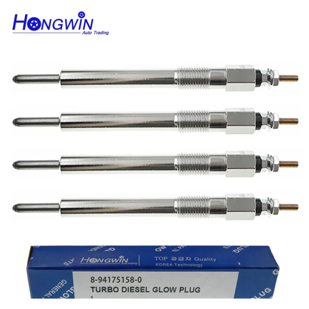 4/8/12 PCS Turbo Diesel Heater Glow Plugs For Isuzu ELF150 250 350 4JA1 4JA1T 4JB1 4JB1T 3.0 8-94175158-0 8-94133759-5 894133759