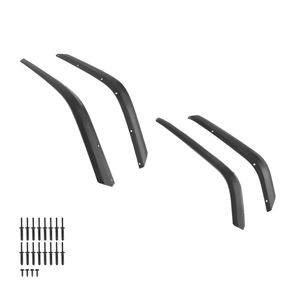 Front & Rear Fender Flares Extensions Set For Jeep Wrangler JK 2007-2017 Off-Road Protection Exterior Mudguard Modification