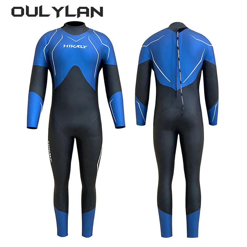 Oulylan Men 3mm Sliding Leather Diving Suit CR Ultra Elastic Light Skin Wetsuit One-piece Scuba Free Diving Jumpsuit Swimsuit