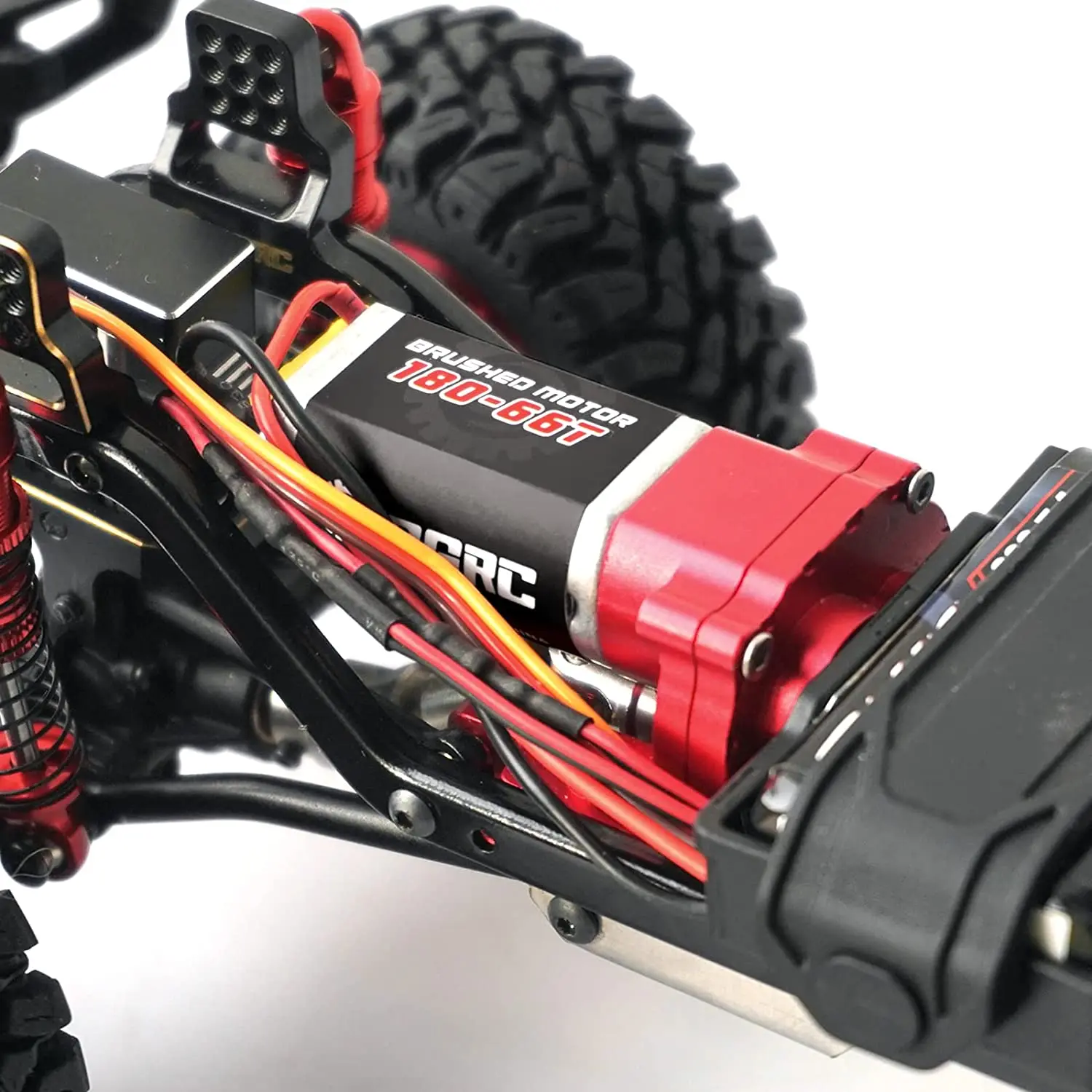 180 Brushed 66T Motor with 11T Stainless Steel Pinion for Traxxas  TRX4M 1/18 RC Crawler Car Upgrade Replace Accessories