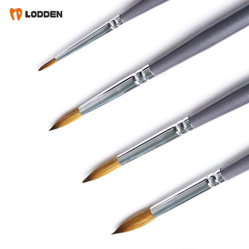 LODDEN 1PCS Inter-dental Porcelain Pens 100% Mink Hair Teeth whitening Tools Dental Shaping Plastic Glaze Ceramic Brush Pens