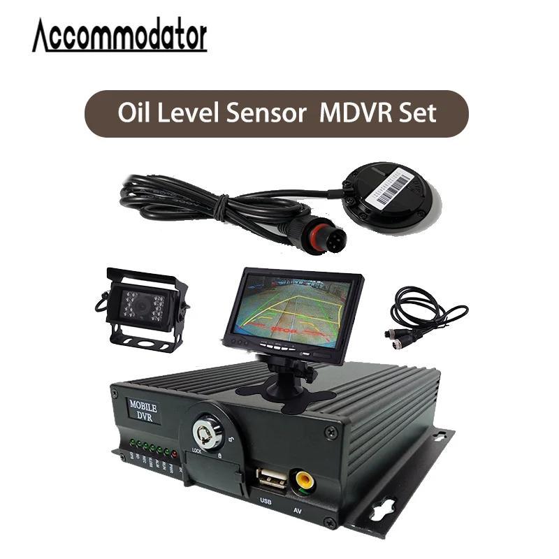 Remote oil monitoring fuel oil sensor with 4CH MDVR suit for truck bus etc