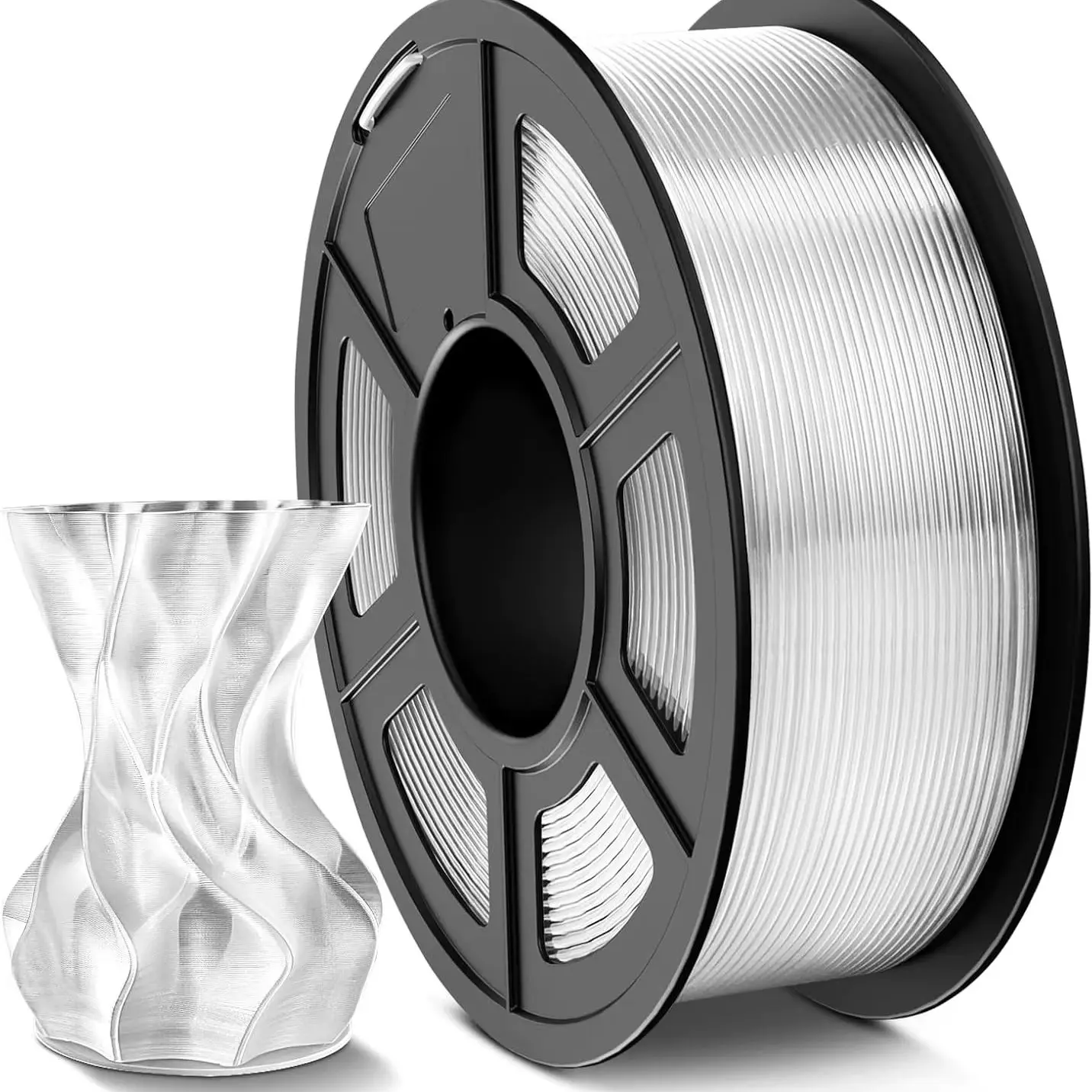 

PETG 3D Printer Filament 1.75mm 250g,High Speed PETG up to 300mm/s,High Strength New Formula, Excellent Layem,transparent