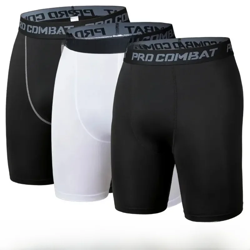 Leggings esportivos masculinos, shorts de secagem rápida, para fitness, corrida, atletismo,