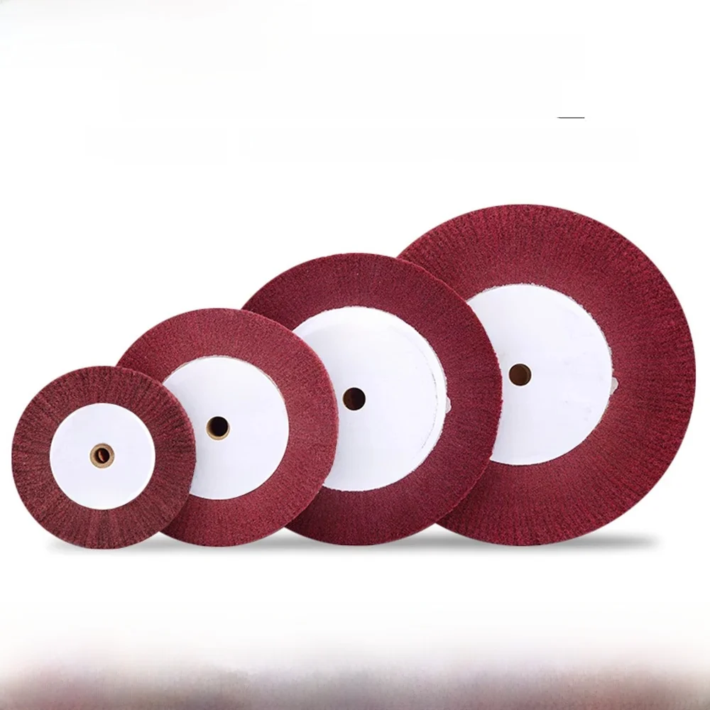 Meule en Nylon Non tissé, tampon à récurer, vadrouille à rabat, roue de polissage, disque en Fiber de Nylon 4 "/5"/6 "/8"/10 "/12