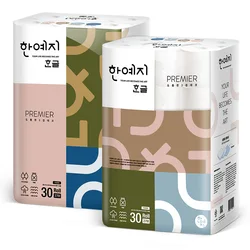 한예지 한글 천연펄프 화장지 27m 30롤 2팩