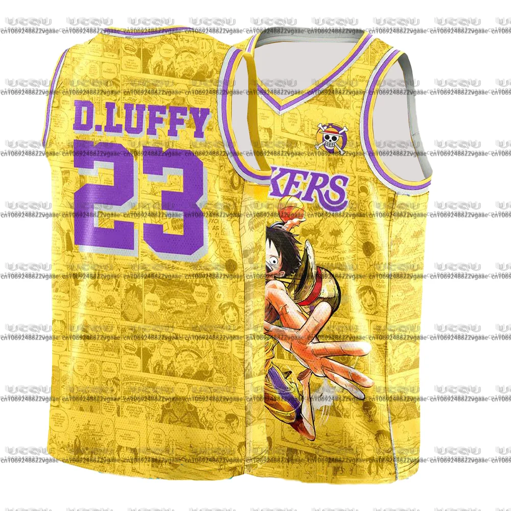 

Баскетбольная майка для мужчин и детей, домашняя мужская футболка L-Luffy Top 23, жилет Tank Lake ONE PIECE, японская спортивная футболка, американский подарок, новинка для фанатов