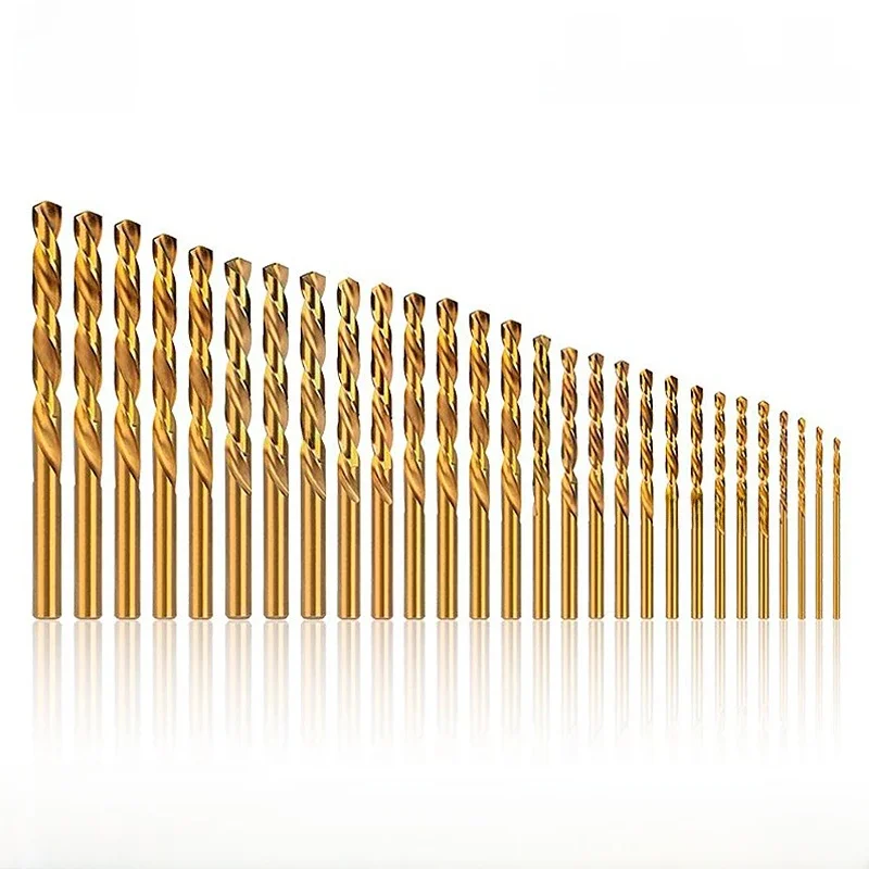 Foret hélicoïdal à revêtement d'asile Alt, HSS M2, coupe-trou en bois et en métal, tige ronde, outils de travail de calcul, 1.0-13mm, 1 pièce