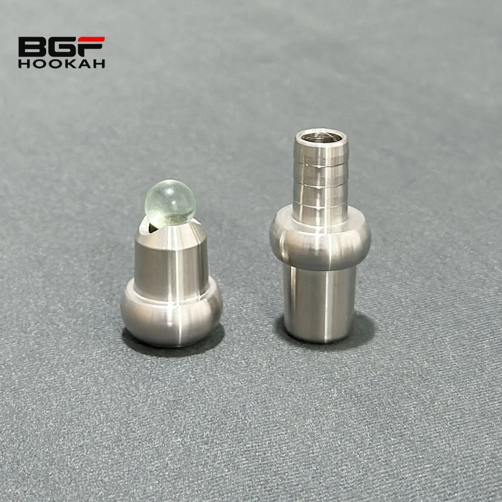Stainless Steel Wookah Hose Connector Valve Set Glass Air Ball Shisha Smoking Accessories