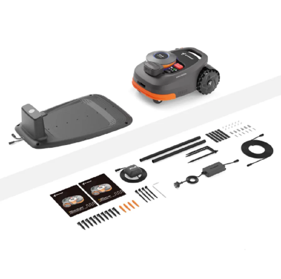 オリジナル新型Navimows i110Nロボット芝刈り機、境界線不要、1/4エーカー対応、RTK+ビジョン搭載ロボット芝刈り機