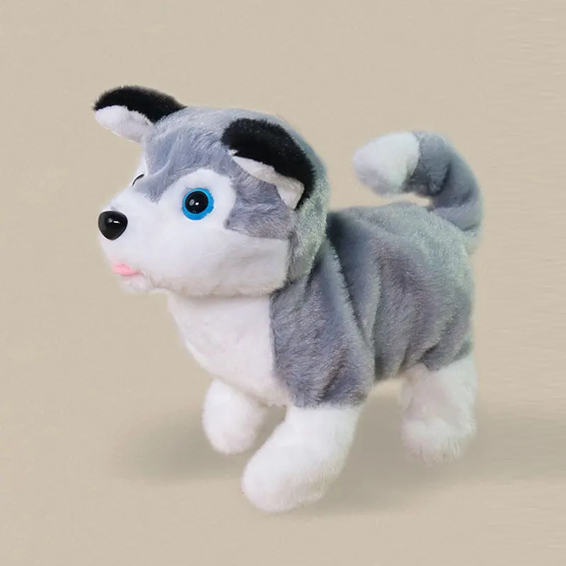 Perro Robot eléctrico para bebé, juguete interactivo de pelo bonito para cachorros, caminar y ladrar, electrónico para mascotas, niños, niñas, cumpleaños / Juguet electrónicos Perro Robot eléctrico para bebé, juguete interactivo de pelo bonito para cachorros, caminar y ladrar, electrónico para mascotas, niños, niñas, cumpleaños / Juguet electrónicos