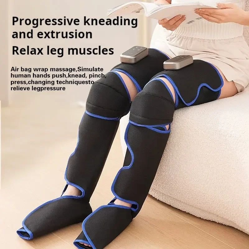 Cordless Leg Air Compression Massager Pneumatic Boot Type C Charging With Hot Compress Function Calf Muscle Relaxation Fatigue