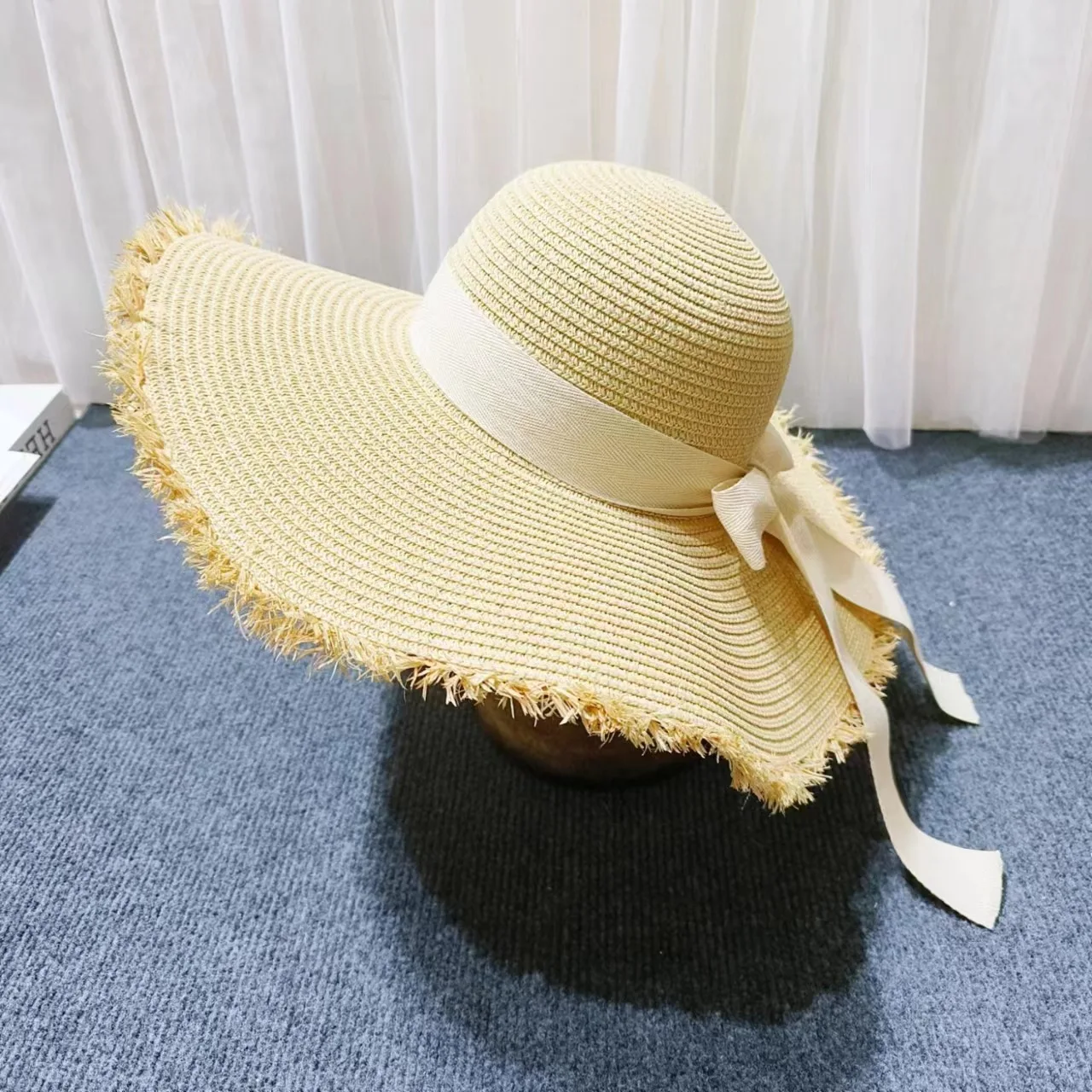 

Longmadaru Women's summer sun hat sun visor beach hat straw hat wide brim hat