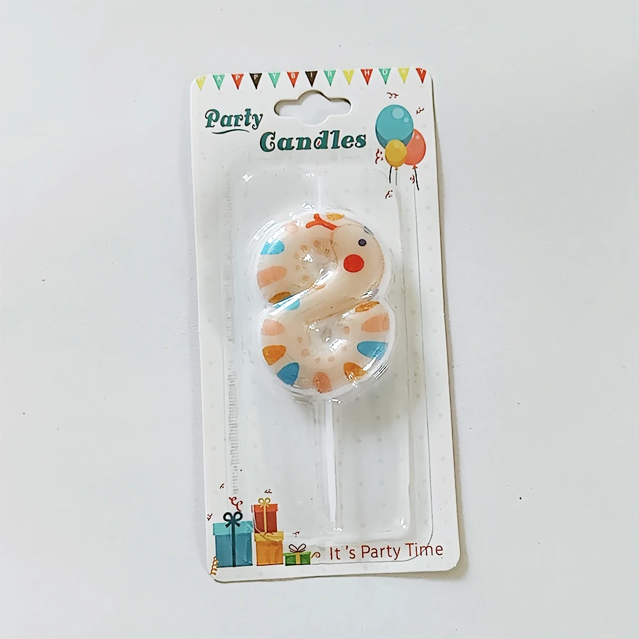 Cartoon Tier Alles Gute zum Geburtstag Kuchen Kerze Kinder Niedliche Party Kerze Baby Alles Gute zum ersten Geburtstag Backdekoration – Detail 16