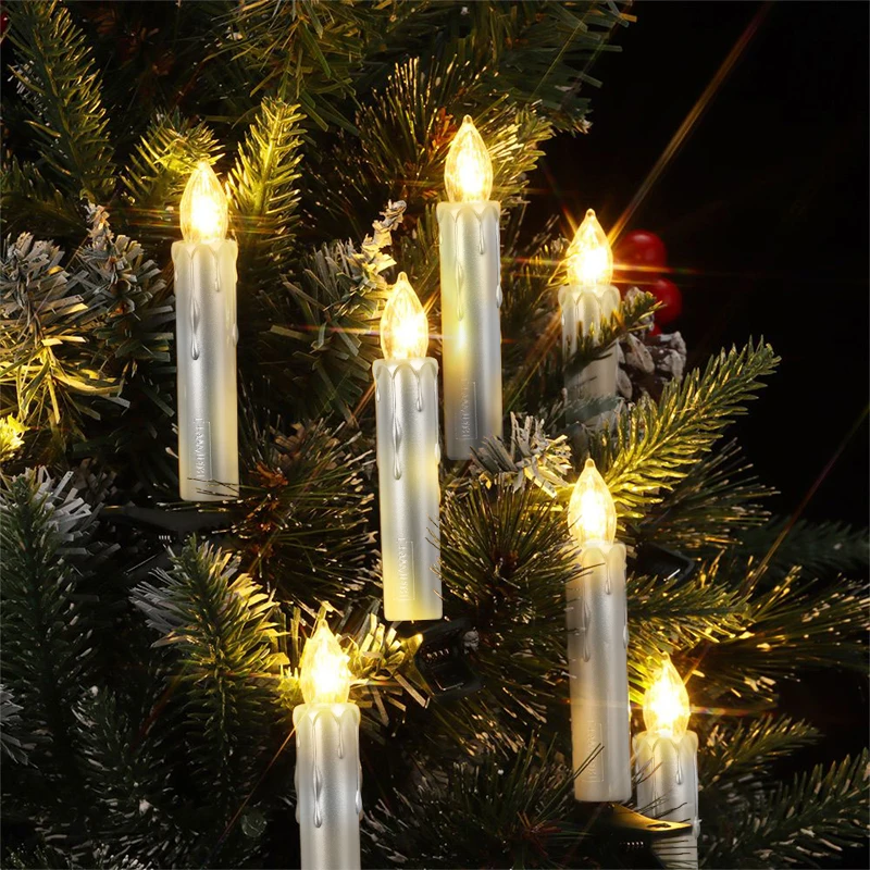 LED Candles 9cm Silver Flameless Flicker Waterproof Fake Candle With Timer Remote Control For Home Decoration Christmas Candles