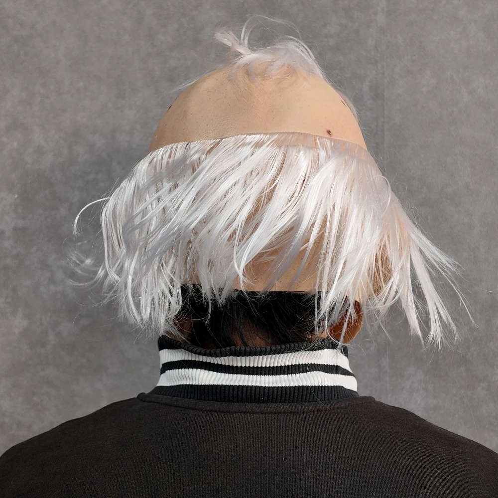 Gruselige Alter-Mann-Maske Realistische Faltenmaske mit Glatzenkopf Horror-Maske für Halloween Cosplay Party Kostüm