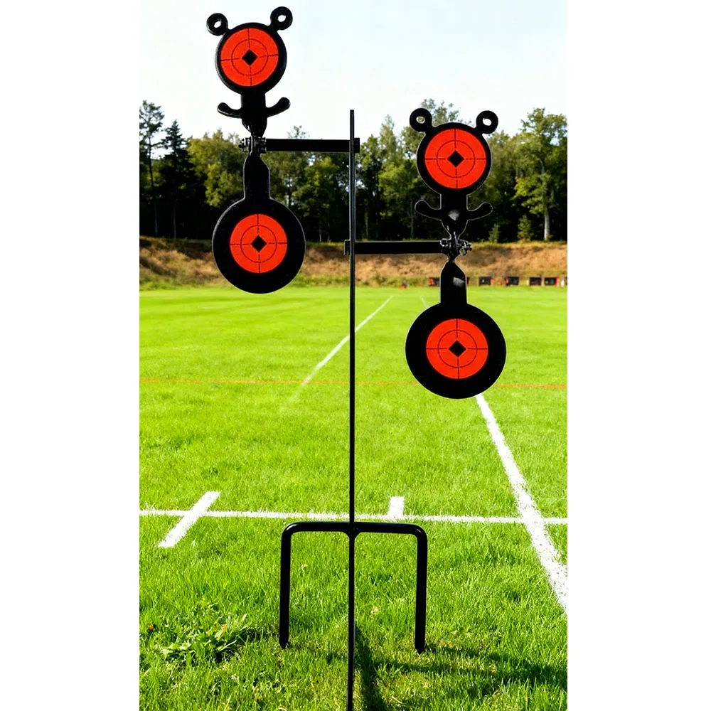 

BB Gun Targets Set Hunting Shooting Targets 360 Spinning Steel for Air Guns Slingshots Rifle Pellet Practice Activities