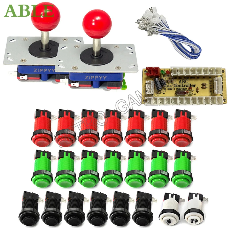 

Bartop Arcade Machine 2 Player Zero Delay Kit USB To PC Raspberry Pi Happ Style Stick Illuminated For Arcade Console