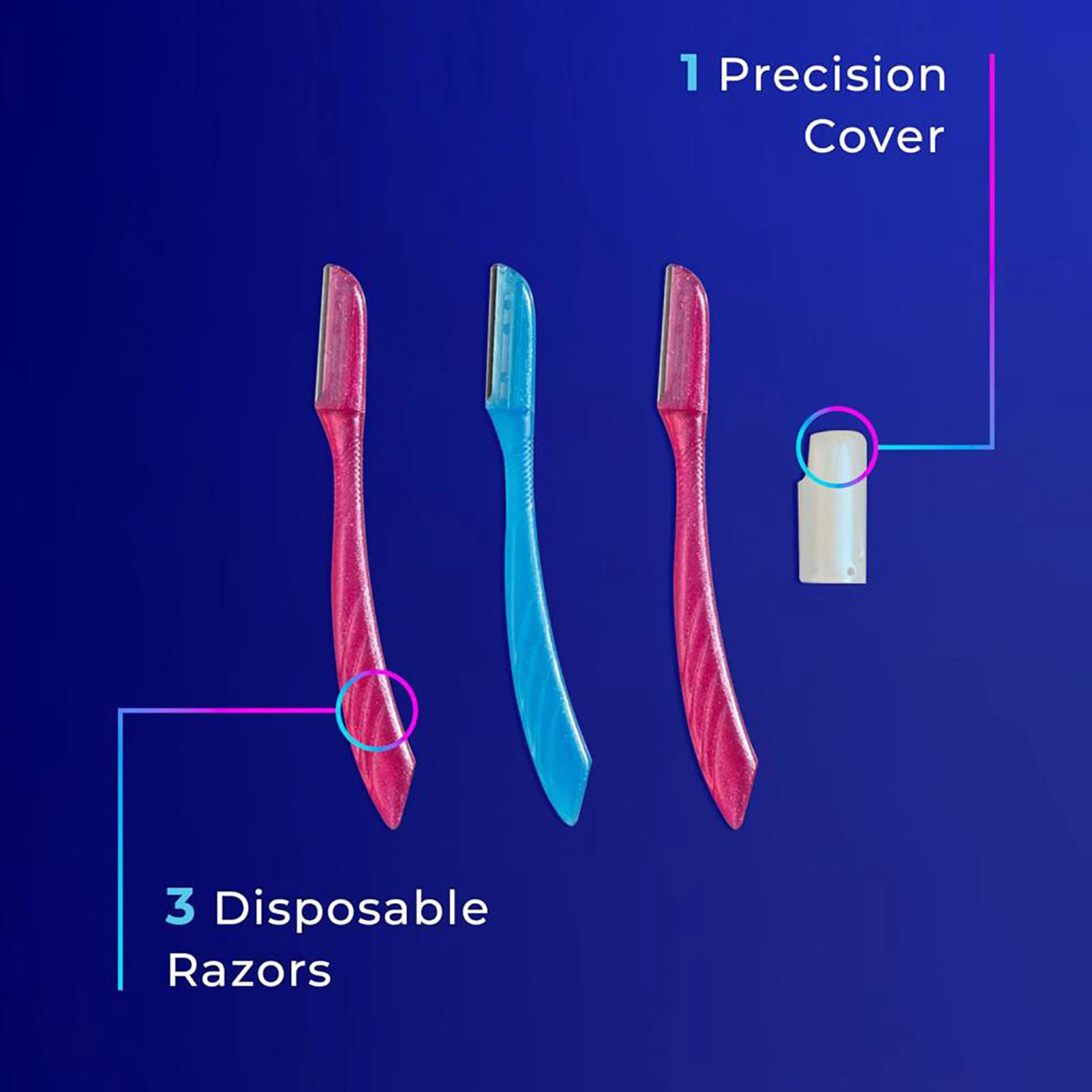 Brow Razor 9ct - Maquinillas de afeitar profesionales para cejas para mujeres y hombres, removedor de vello facial y herramienta de dermaplaning, exfoliante Peach Fuzz - S