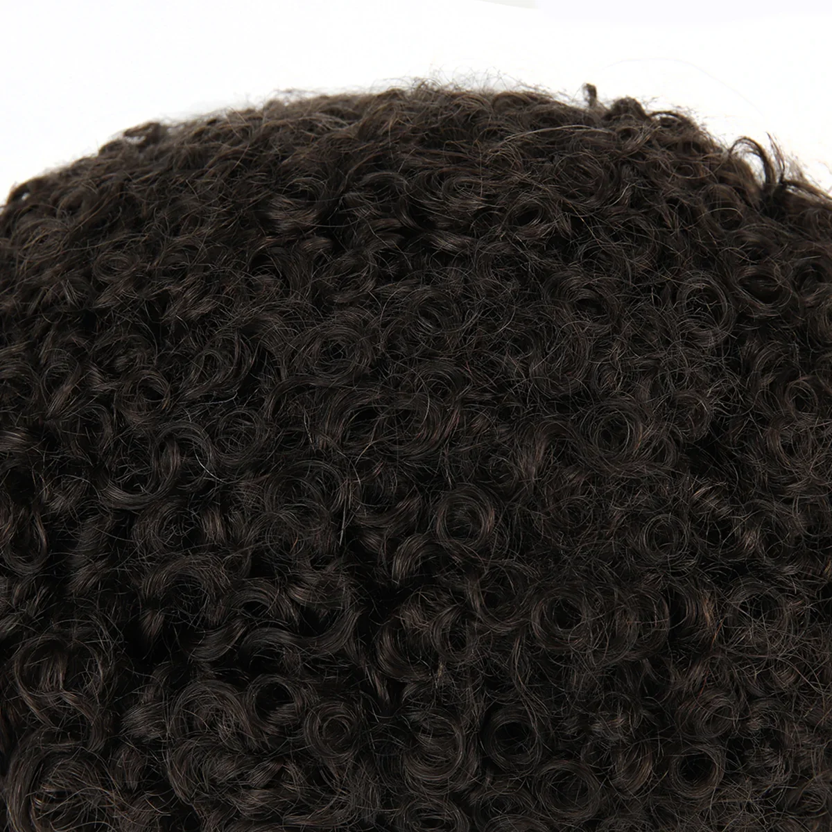 TUS07 Skin Toupee with 15mm Tight Curl Indian Remy Human Hair Toupee 0.10mm Full Skin Human Hair Piece for Mens Men Toupee