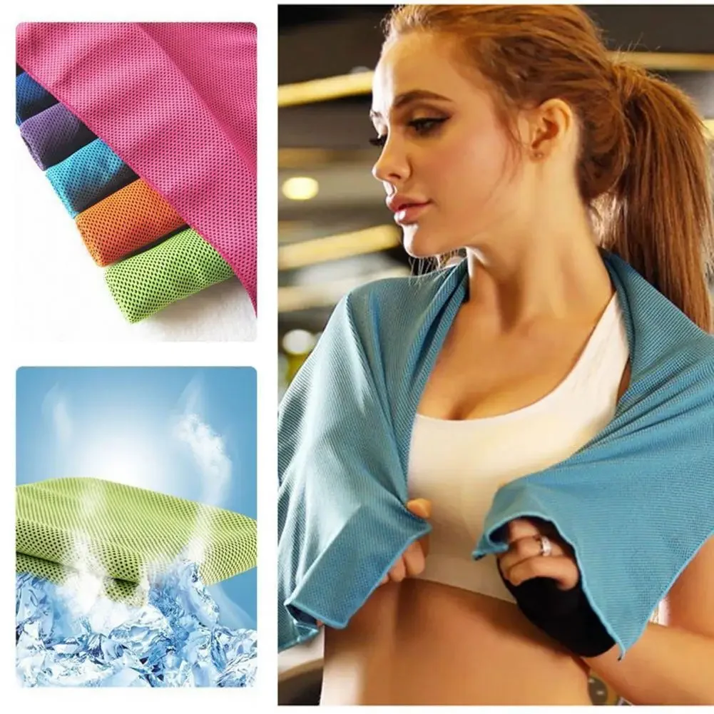 AliExpress Cooling Towel Lightweight Instant Cooling Sports Towel Cotton Outdoor Sports Cooling Towel For Cycling Toallas De Enfriamiento