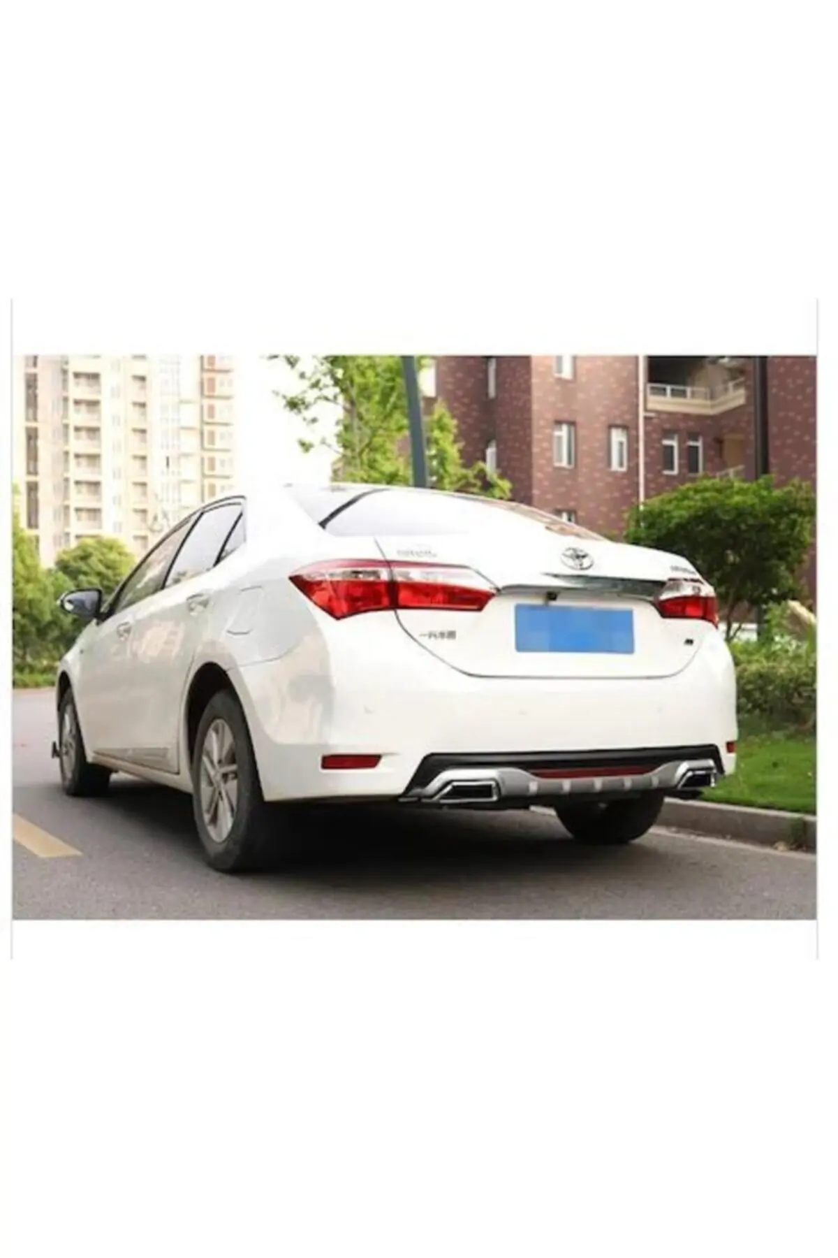 For Toyota Corolla Amg 2013-2018  2 Exhaust Diffuser-Auto Styling Body Kit Car Accesorries Spoiler Bumper  Radio Antenna Flaps