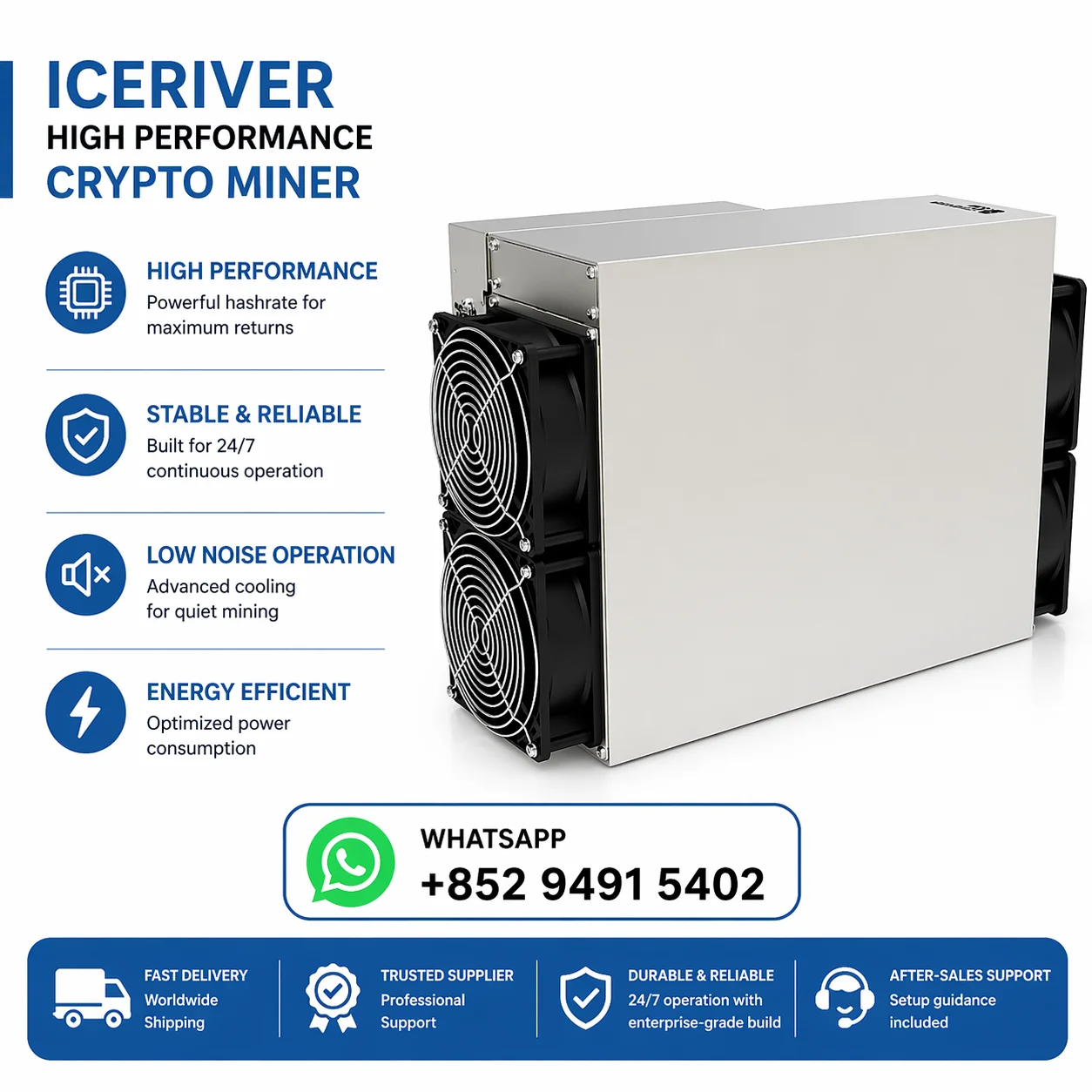 AV COMPRE 2 LEVE 1 GRÁTIS Novo ICERIVER ALEO AE3 2Gh/s 3400W ZkSNARK ASIC Miner Fast ROI ALEO Mining Iceriver AE3